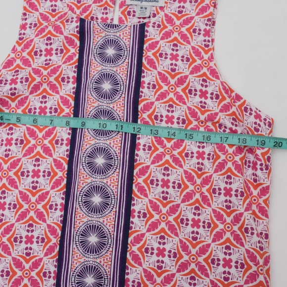 TOMMY BAHAMA TROPICAL TERRAZZA linen sleeveless shift dress - Picture 8 of 11